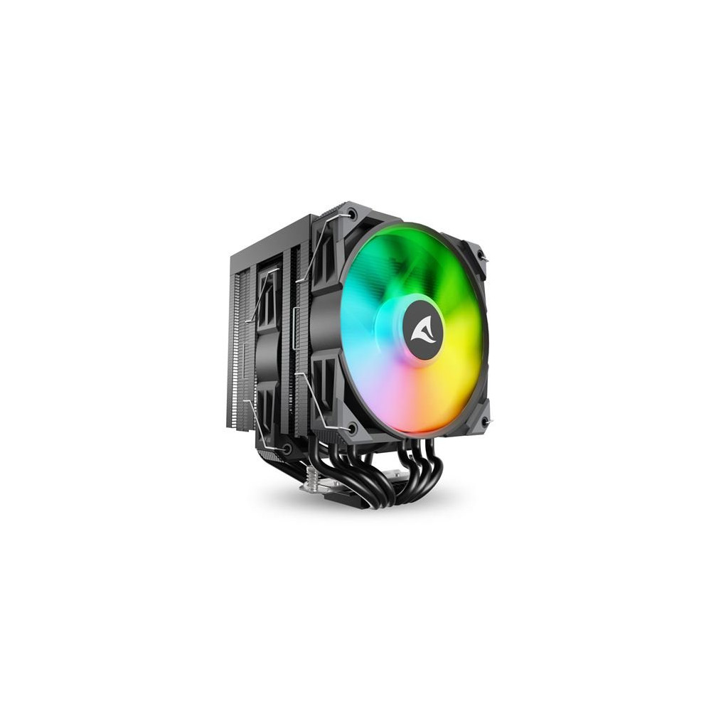 SHARKOON DISSIPATORE AD ARIA 1X 120MM ARGB PWM FAN, 1X 120MM PWM FAN, 6X COPPER PIPES, DIRECT TOUCH,