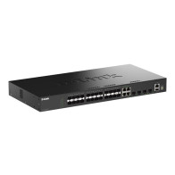 D-LINK SWITCH 28-PORT GIGABIT SFP STACKABLE SMART MANAGED SWITCH WITH 4 X COMBO AND 4 X 10G SFP+ POR