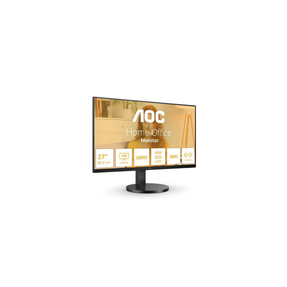 AOC MONITOR 27 LED IPS 4K UHD 16:9 4MS 350 CDM, REG ALTEZZA, USB-C DOCK, HDMI, MULTIMEDIALE