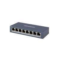 HIKVISION SWITCH 8 PORT GIGABIT UNMANAGED SWITCH 8  GIGABIT RJ45 PORTS, DESKTOP STEEL CASE UNMANAGED