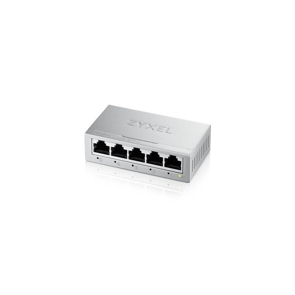 ZYXEL SWITCH UNMANAGED GS-105B V5 , 5 PORTE GIGABIT, CHASSIS METALLO, DESKTOP