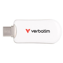 VERBATIM PEN DISK PLECTRA USB-C 3.2 GEN 1 FLASH DRIVE WHITE 64GB