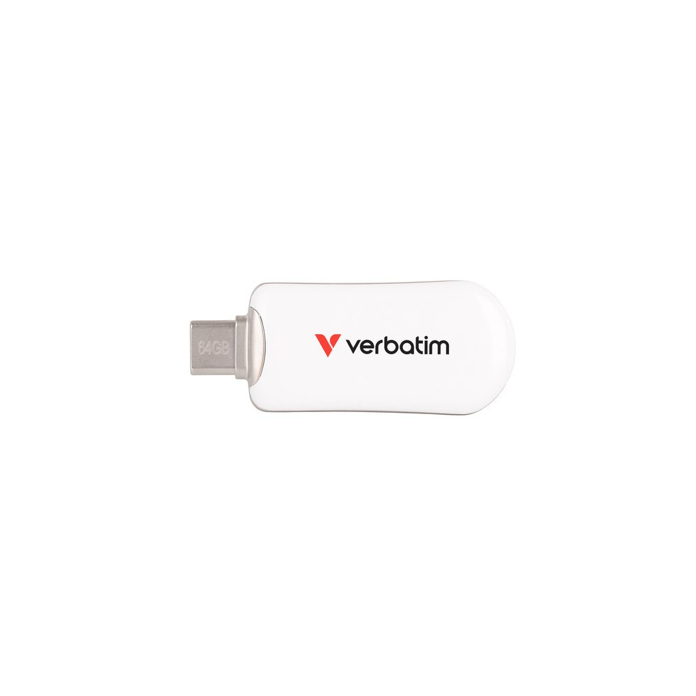 VERBATIM PEN DISK PLECTRA USB-C 3.2 GEN 1 FLASH DRIVE WHITE 64GB