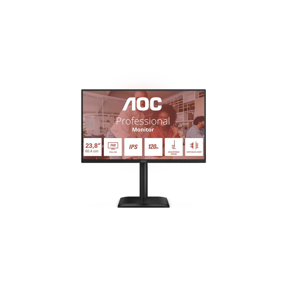 AOC MONITOR 23,8 LED IPS FHD 16:9 4MS 300 CDM 120hz, PIVOT, VGA/DP/HDMI, MULTIMEDIALE