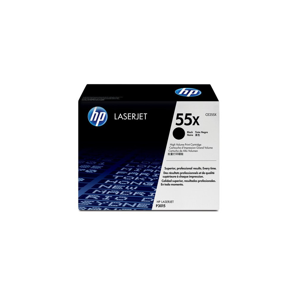 HP TONER NERO 55X PER LJ P3015 CE255X, 12500 PAG