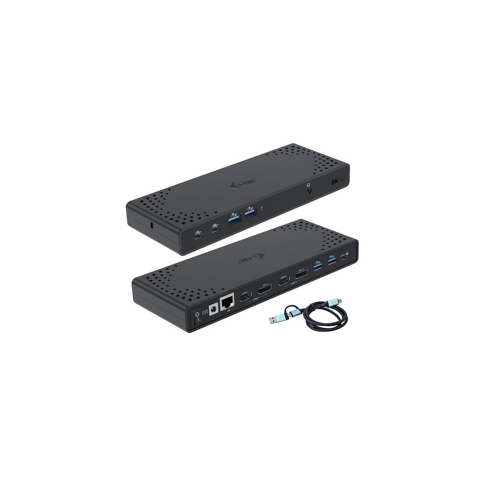 I-TEC USB 3.0/USB-C/THUNDERBOLT 3 DUAL DISPLAY DOCKING STATION GEN2 E POWER DELIVERY 100W