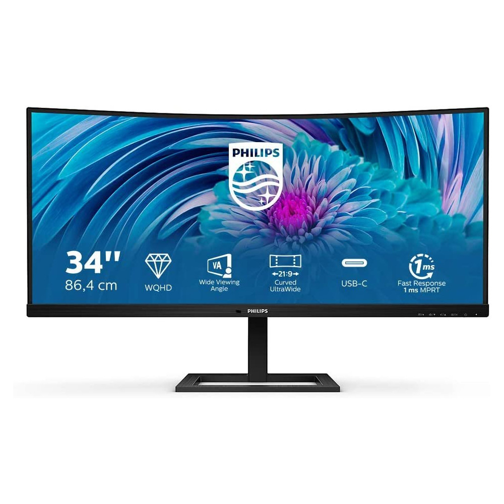 PHILIPS MONITOR CURVO 34 LED VA 21:9 3440x1440 1MS 350 CDM, USB-C, ALTEZZA, DP/HDMI, MULTIMEDIALE