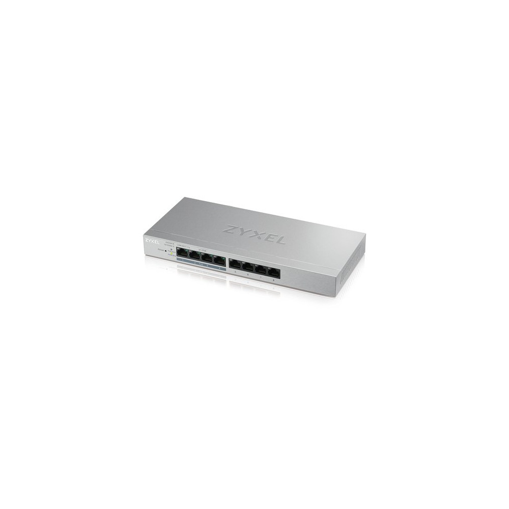 ZYXEL SWITCH UNMANAGED PLUS 8 PORTE GIGABIT (4 PoE), EASY MANAGEMENT PER VLAN, QoS, DESIGN SENZA VENTOLE, DESKTOP