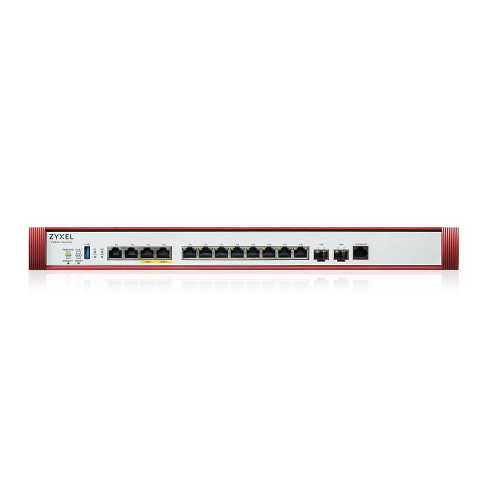 ZYXEL FIREWALL CONS. 1000 UTENTI, BANDA FINO A 15GB, 2P10GPOE+2P2,5GB+8PGB+2PSFP+, LAN/WAN, RACK