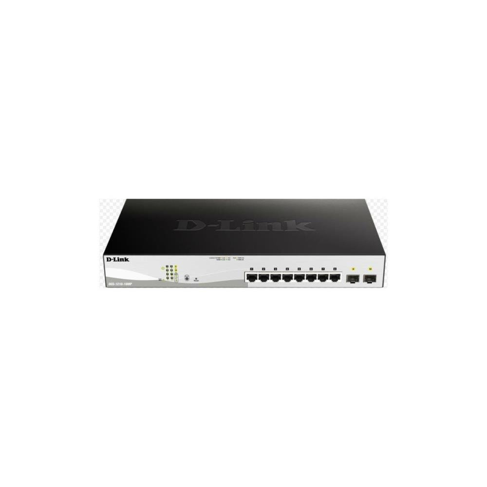 D-LINK SMART SWITCH 8 PORTE GIGABIT POE + 2 SFP
