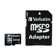 VERBATIM MICRO SDHC 32GB CLASSE 10 + ADATTATORE