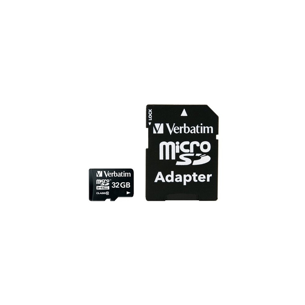 VERBATIM MICRO SDHC 32GB CLASSE 10 + ADATTATORE