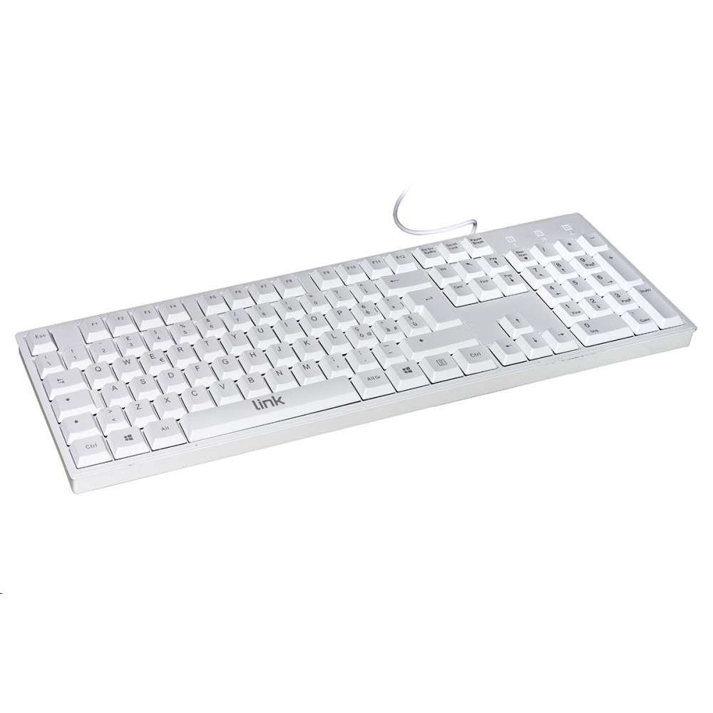 LINK TASTIERA ITALIANA 105 TASTI COLORE BIANCO CONNETTORE USB