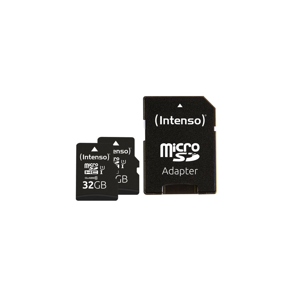 INTENSO MICRO SD UHS-I  PREMIUM CON INCL SD ADAPTER 32GB CONFEZIONE DA 2 PEZZI