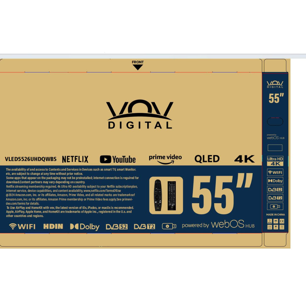 D5526UHDQ  55"  QLED   VOV    SMART  UHD 4K