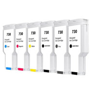 Matte Black 300ML Pigment Reman T1600,T1700,T2600,T940#P2V71A HP730XMBK