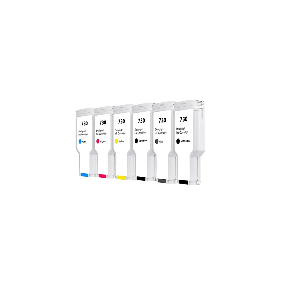 Matte Black 300ML Pigment Reman T1600,T1700,T2600,T940#P2V71A HP730XMBK