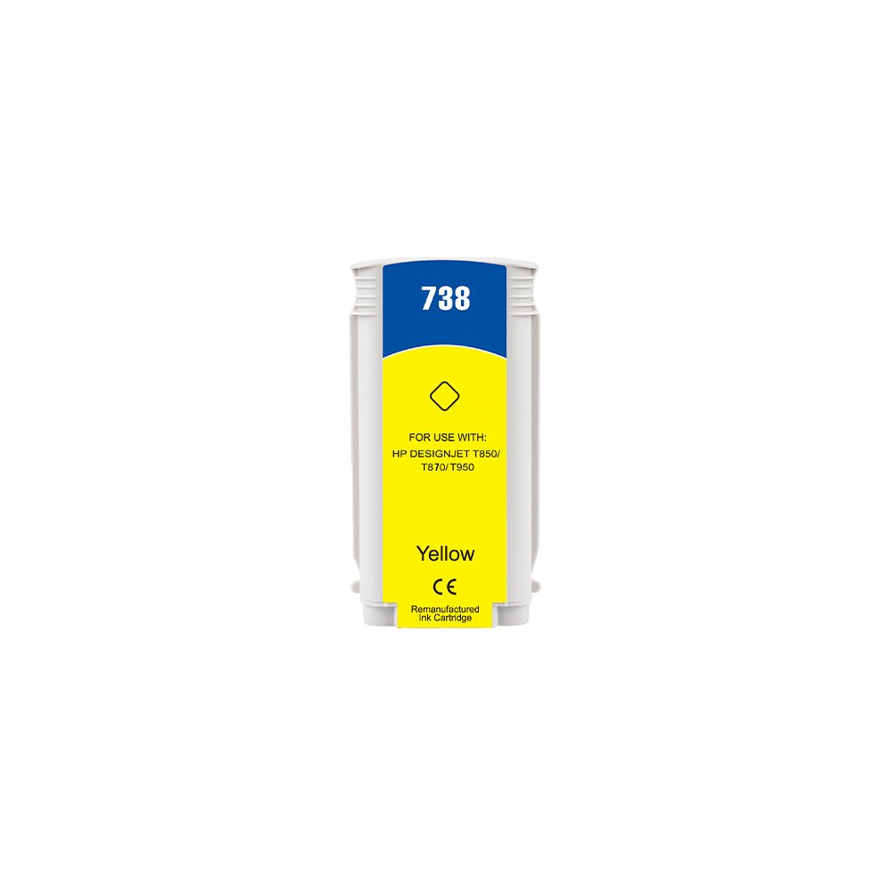 130ML Yellow Reman HP DesignJet T850,T870,XT870,XT950#498N7A HP738Y