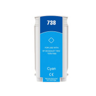 130ML Cyan Reman HP DesignJet T850,T870,XT870,XT950#498N5A HP738C
