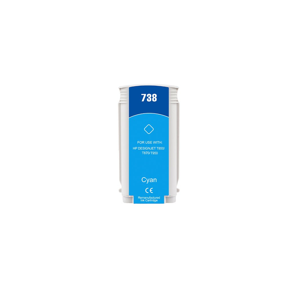 130ML Cyan Reman HP DesignJet T850,T870,XT870,XT950#498N5A HP738C