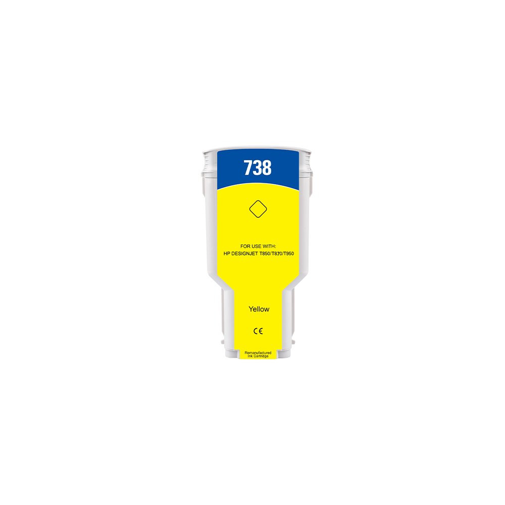 300ML Yellow Reman HP DesignJet T850,T870,XT870,XT950#676M8A HP738XLY