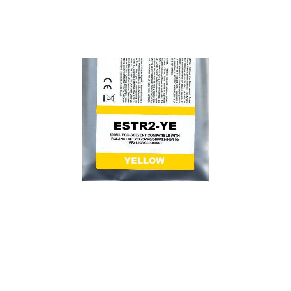 Yellow Eco-Solvent Ink Bag Compa Roland TrueVIS SG2,VG2,VF2,SG3,VG3#500ML ESTR2-YE