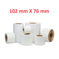 Opaco White Adesivo  Roll:102mm x 76mm, 440 labels,Diametro 40mm Ad inchiostro JICH102X76WT