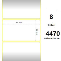 White 57x32mm,4470 Et/Rotolo Z-1000D,2.2x1.3x3 Core,circonferenza 175mm ZE3006307-T