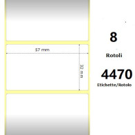 White 57x32mm,4470 Et/Rotolo Z-1000D,2.2x1.3x3 Core,circonferenza 175mm ZE3006307-T