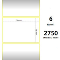 White 76x51mm, 2750 Et/Rotolo Z-2000D 3x2x3 Core,circonferenza 174mm ZE10000295