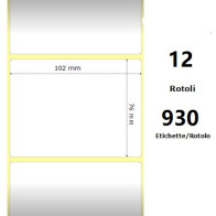 White 102x76mm, 930 Et/Rotolo Z-2000D 4x3x1 Core,circonferenza 111mm ZE800264-305