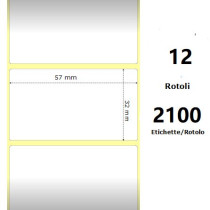 White 57x32mm, 2100Et/Rotolo Z-2000D,2.2x1.3x1Core,circonferenza 109mm ZE800262-125