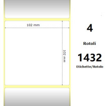 White 102x102mm,1432 Et/Rotolo Z-1000D, 4x4x3 Core ,4 Rolls ZE880746-101