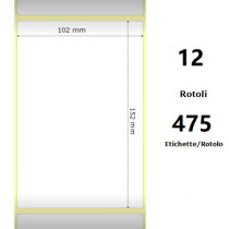 White 102x152mm, 475 Et/Rotolo Z-1000D,4x6x1 Core ,circonferenza 111mm ZE800284-605