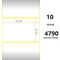 White 51x32mm,4790 Et/Rotolo Z-1000D, 2x1.3x3 Core,circonferenza 182mm ZE3004861-T