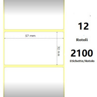 White 57x32mm, 2100Et/Rotolo Z-2000D 2.25x1.25x1Core,circonferenza 111mm ZE10015781
