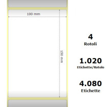White 100x150mm,1020 Et/Rotolo Z-1000D,3.9x5.9x3 Core,circonferenza 177mm ZE3006306-T