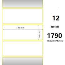 White 102x38mm,1790 Et/Rotolo Z-1000D, 4x1.5x1Core,circonferenza 111mm ZE880191-038D