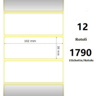 White 102x38mm,1790 Et/Rotolo Z-1000D, 4x1.5x1Core,circonferenza 111mm ZE880191-038D