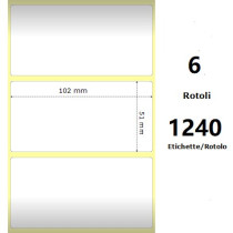 White 102x51mm, 1240 Et/Rotolo Z-2000D 4x2x 1 Core,circonferenza 106mm ZE10010031
