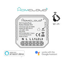 Modulo PuIsante/Interruttore 3CH Wi-Fi da incasso AS-SM3N