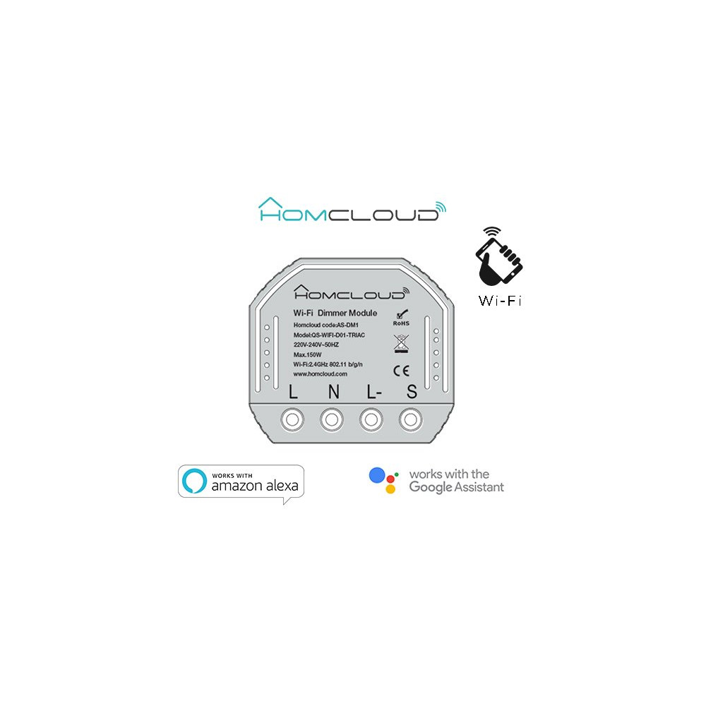 Modulo Dimmer 1CH Wi-Fi da incasso AS-DM1
