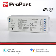 Ricevitore DIM +pulsante 12/36V DC,2CH*5A, Wi-Fi+RF 2.4G CCT SK-WT1