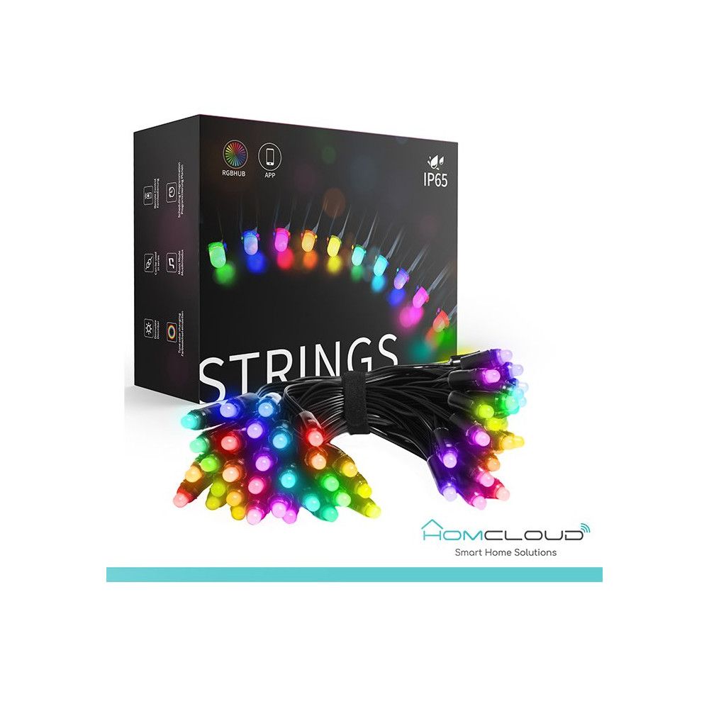 Stringa di Luci decorative a Led Smart OUTDOOR RGB-IC Wi-Fi+Bluetooth 10M IP65 HY-SE10M