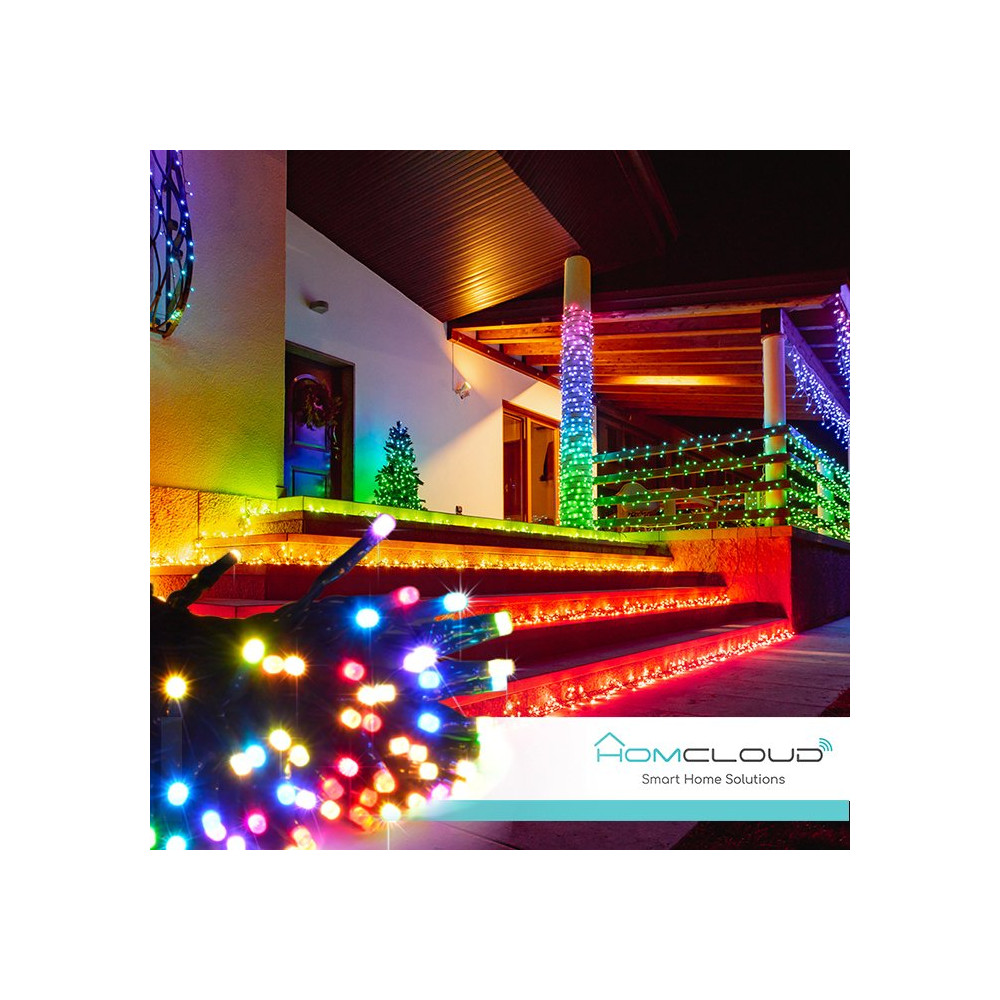 Stringa di 200 Luci decorative Smart a Led RGB-IC Wi-Fi+Bluetooth 20Metri HY-S20M200
