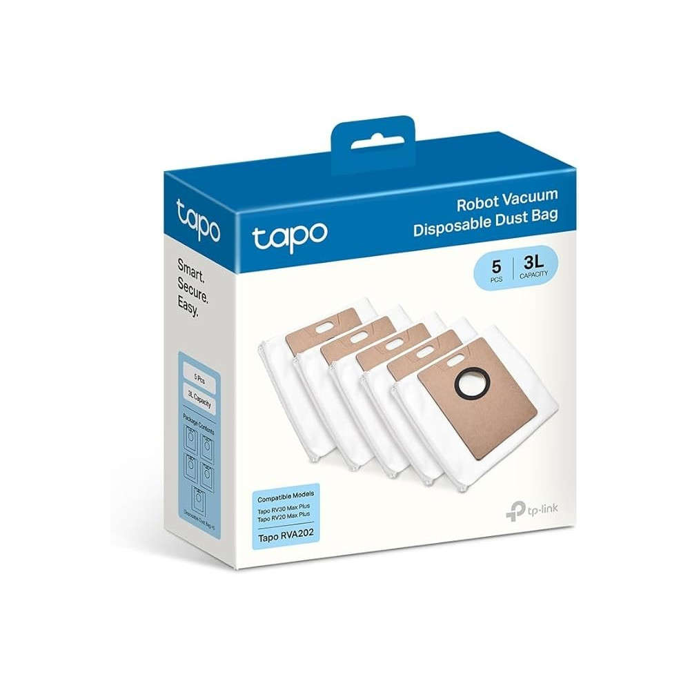 Tapo RVA202 Kit Sacchetti ricambio Robot RV20 Max Plus (5 pezzi) Serie RV20/30 TP-RVA220