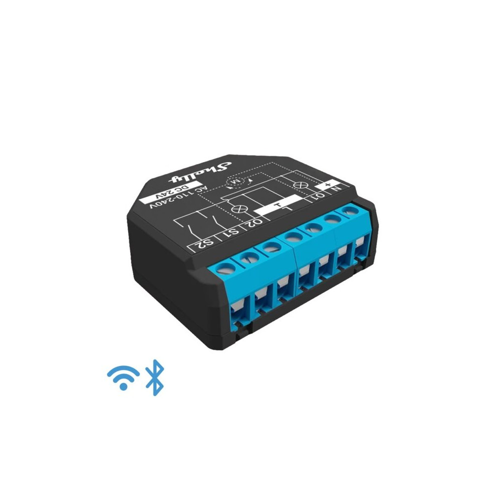 Shelly Plus 2PM - Smart Relay Tapparelle 16A AC/DC WiFi + PM SH-PLUS2PM