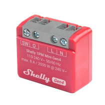 Shelly 1PM Mini Gen4 - Smart Relay 8A AC WiFi/BT/Matter/Zigbee + PM SH-S1PMMINIG4