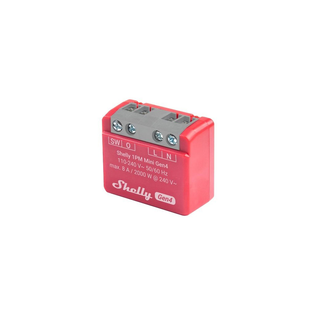 Shelly 1PM Mini Gen4 - Smart Relay 8A AC WiFi/BT/Matter/Zigbee + PM SH-S1PMMINIG4