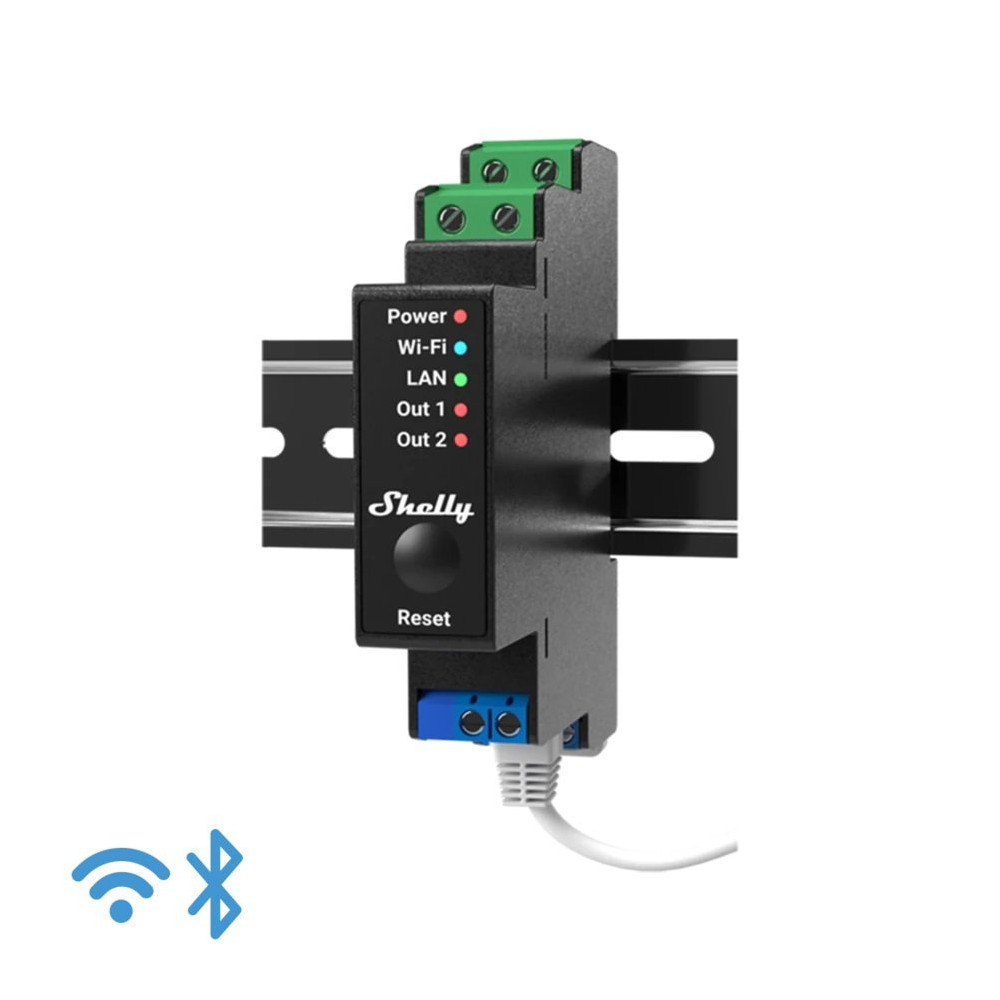 Shelly Pro 2PM - IP Smart Relay DIN 2ch. LAN/WiFi/BT + PM SH-PRO2PM